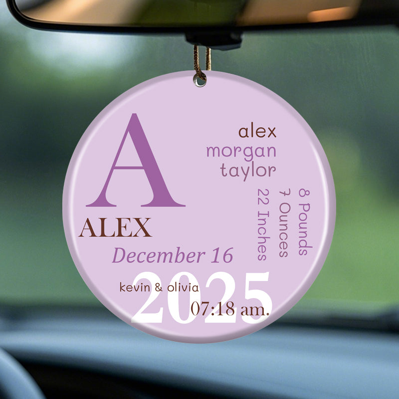 Personalized Baby’s First Christmas Ornament – Custom Photo & Birth Details – Keepsake Gift for Babies and Families