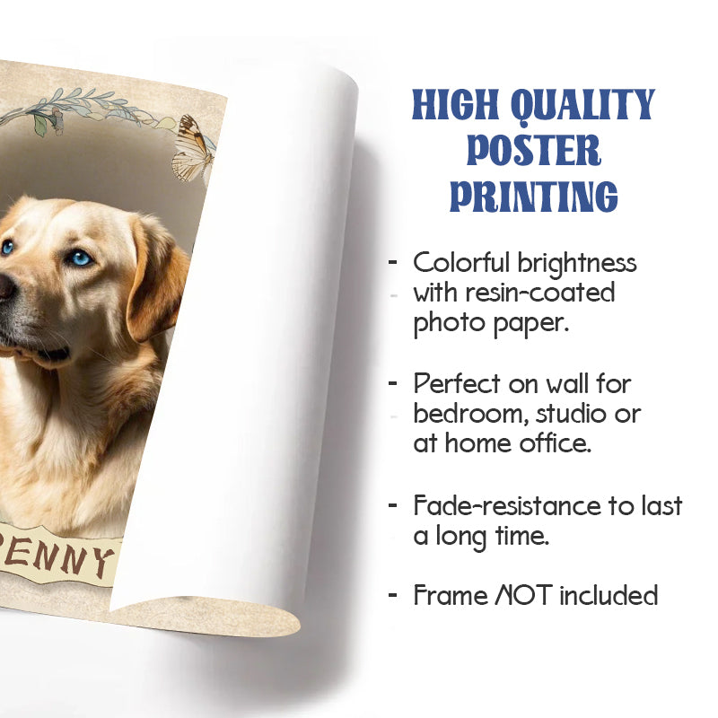 Custom Photo Loving Memory - Pets Personalized Custom Horizontal Poster - Sympathy Gift For Pet Owners, Pet Lovers