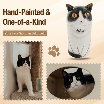 Custom Bespoke Hand-Painted Ceramic Pet Urn - A Timeless Tribute to Your Pet’s Memory-Sympathy Gift For Pet Owners, Pet Lovers