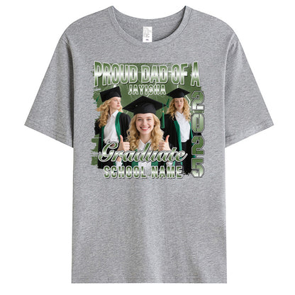 Custom Photo Graduation T-Shirt – Proud Dad, Mom, Sibling Personalized Keepsake for Graduates & Families