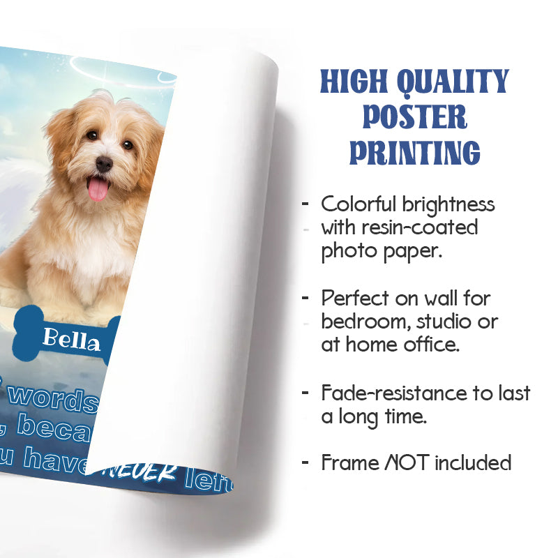 Custom Photo I Use A Hundred Words To Describe Your Departure- Pets Personalized Custom Horizontal Poster/Canvas - Sympathy Gift For Pet Owners, Pet Lovers