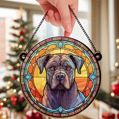 Custom Sunlight & Memories - Memorial Personalized Custom Stained Glass Window Hanging Suncatcher - Sympathy Gift For Pet Owners, Pet Lovers