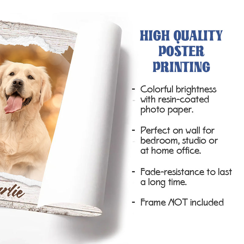 Custom Photo Those We Love Don't Go Away - Pets Personalized Custom Horizontal Poster/Canvas - Sympathy Gift For Pet Owners, Pet Lovers