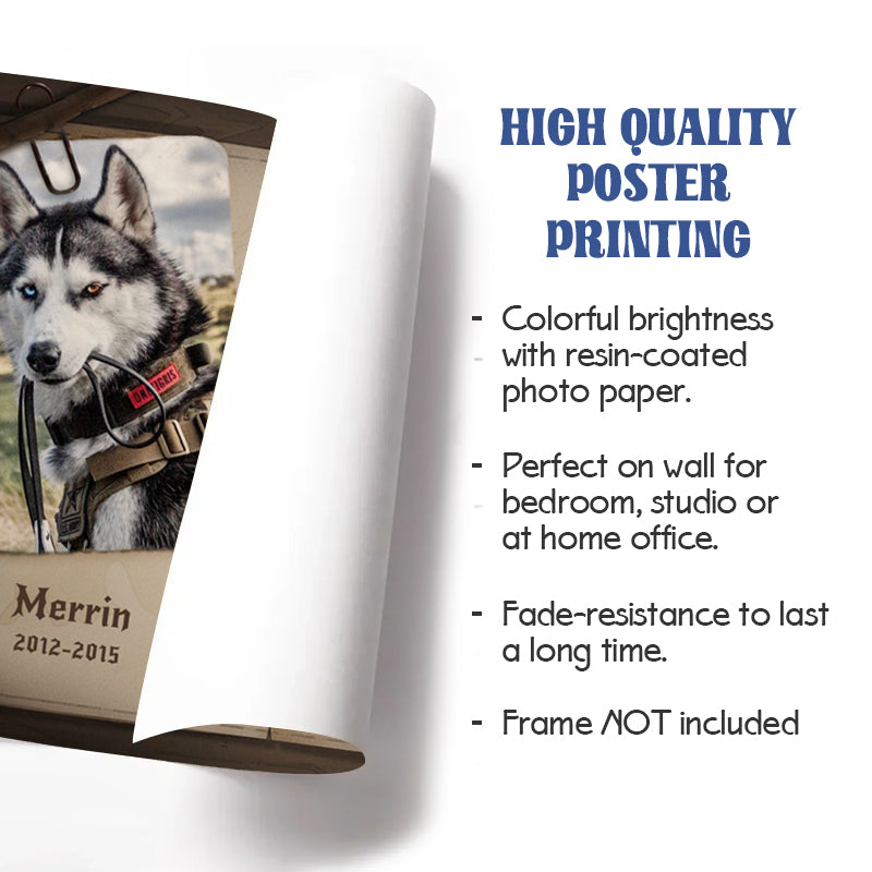 Custom Photo Dear Friend- Pets Personalized Custom Horizontal Poster/Canvas - Sympathy Gift For Pet Owners, Pet Lovers