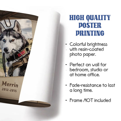 Custom Photo Dear Friend- Pets Personalized Custom Horizontal Poster/Canvas - Sympathy Gift For Pet Owners, Pet Lovers