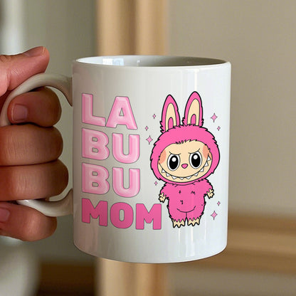 Personalized Big-Eyed Forest Friend Mug - Cute Toy Design with Title - Gift for Besties, Kids & Families