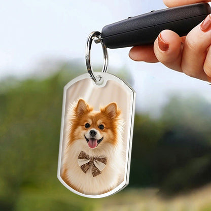 Custom Photo From Now On You Live In My Heart-Memorial Personalized Custom Keychain - Sympathy Gift For Pet Owners, Pet Lovers