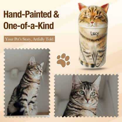 Custom Hand-Painted Ceramic Pet Urn - A Beautiful Resting Place for Your Companion-Sympathy Gift For Pet Owners, Pet Lovers
