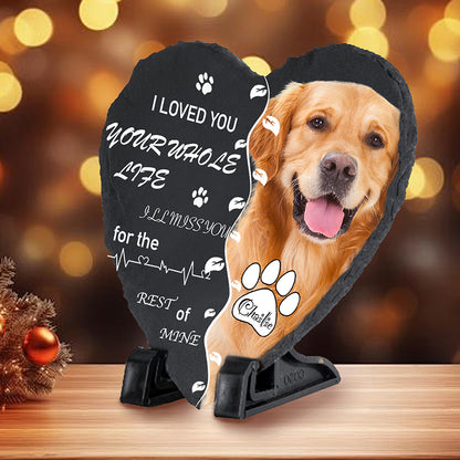Custom Photo I Loved you! Pet Memorial Heart-shaped Stone Custom pet loss - Sympathy Gift For Pet Owners, Pet Lovers