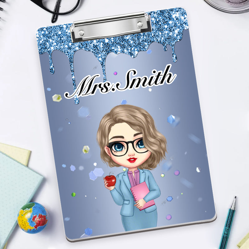Custom Teacher Clipboard – Personalized Acrylic Clipboard, Teacher Appreciation Gift for Classroom or Back to School