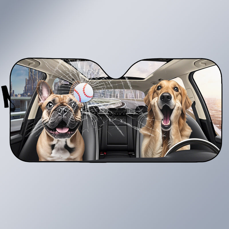 Custom Photo Best Friends Are Ones With Paws - Pet Personalized Custom Auto Windshield Sunshade, Car Window Protector - Gift For Pet Owners, Pet Lovers