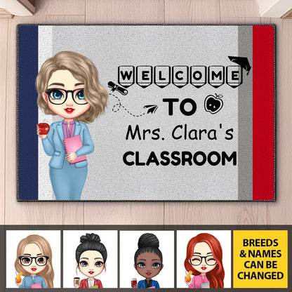 Custom Teacher Name Doormat – Personalized Classroom Welcome Mat, Gift for Teachers