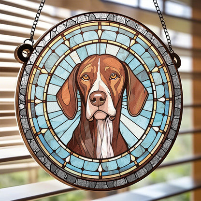 Custom Turn Their Image into a Ray of Light- Memorial Personalized Custom Stained Glass Window Hanging Suncatcher - Sympathy Gift For Pet Owners, Pet Lovers