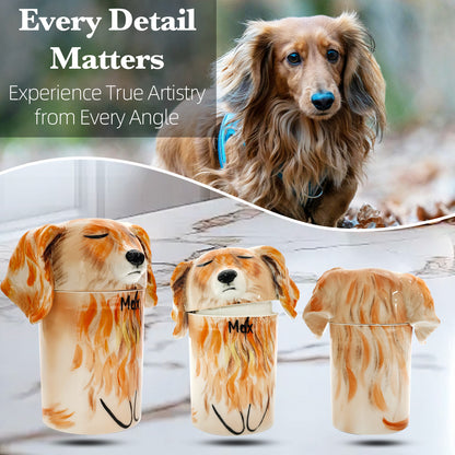 Custom Handcrafted Ceramic Pet Urn - A Heartfelt Memorial for Your Furry Friend-Sympathy Gift For Pet Owners, Pet Lovers