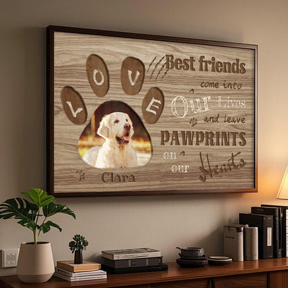 Custom Photo Best Friends Come Into Our Lives - Pets Personalized Custom Horizontal Poster - Sympathy Gift For Pet Owners, Pet Lovers