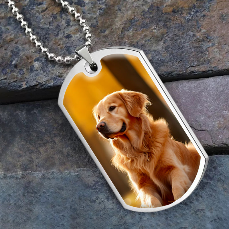 Custom Photo “Don’t Cry For Me” Personalized Memorial Necklace – Sympathy Gift for Pet Lovers & Pet Loss Remembrance