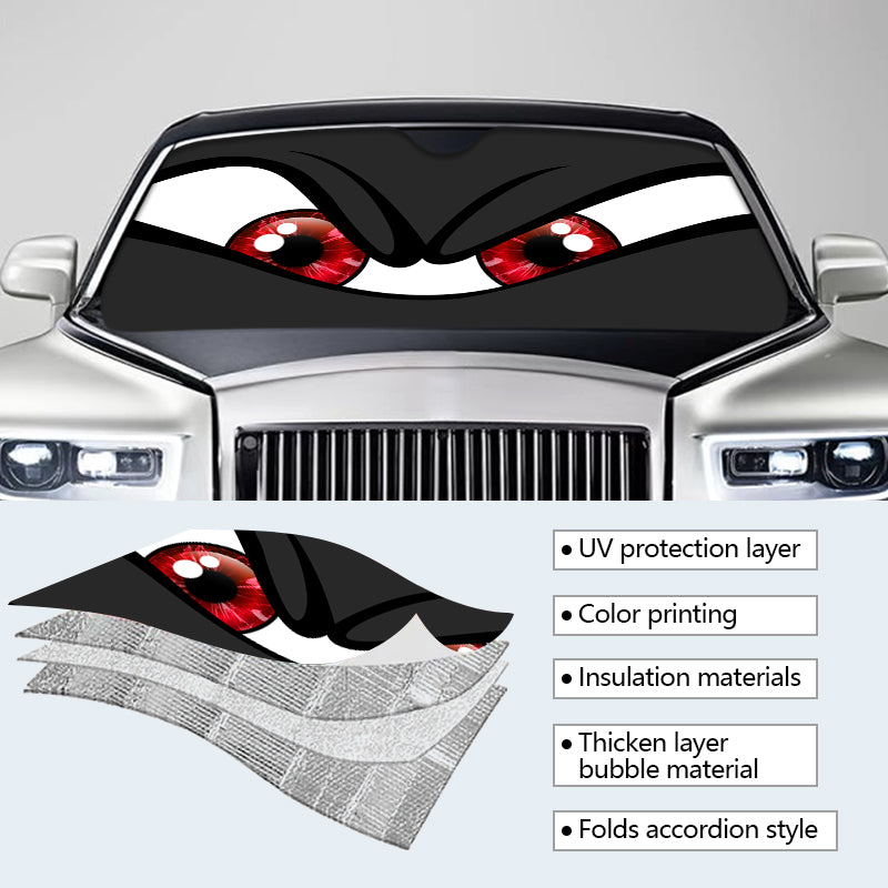 Custom Face Expression – Fun Personalized Auto Windshield Sunshade, Car Window Protector – Cool Gift For Car Lovers, Drivers With Attitude