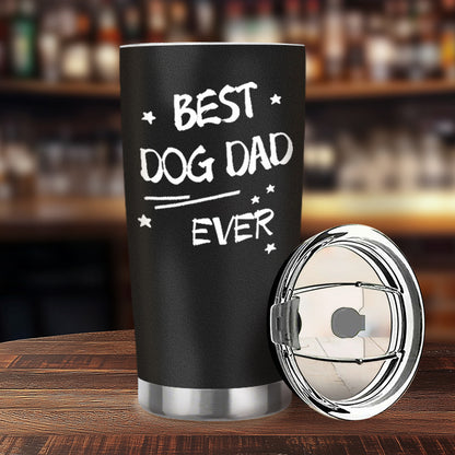 Custom Personalized “Best Dog Dad/Mom – Paw Fist Bump” 20oz Stainless Steel Tumbler – Perfect Gift for Dog & Cat Parents, Pet Lovers