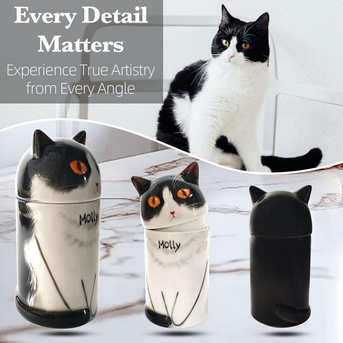 Custom Bespoke Hand-Painted Ceramic Pet Urn - A Timeless Tribute to Your Pet’s Memory-Sympathy Gift For Pet Owners, Pet Lovers