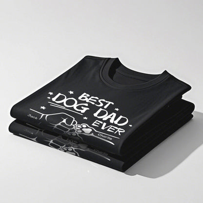 Best Dog Dad Ever Hand Punch- Pet Personalized Custom Unisex T-shirt - Gift For Pet Owners, Pet Lovers