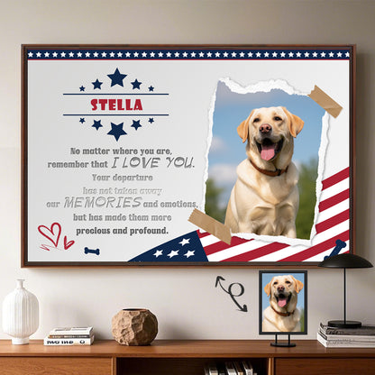 Custom Photo Remember That I love You- Pets Personalized Custom Horizontal Poster/Canvas - Sympathy Gift For Pet Owners, Pet Lovers