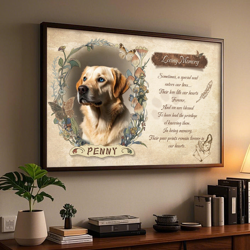 Custom Photo Loving Memory - Pets Personalized Custom Horizontal Poster - Sympathy Gift For Pet Owners, Pet Lovers