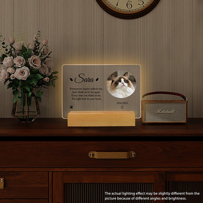 Custom Pet Memorial LED Plaque – Personalized Tribute for Cats & Dogs