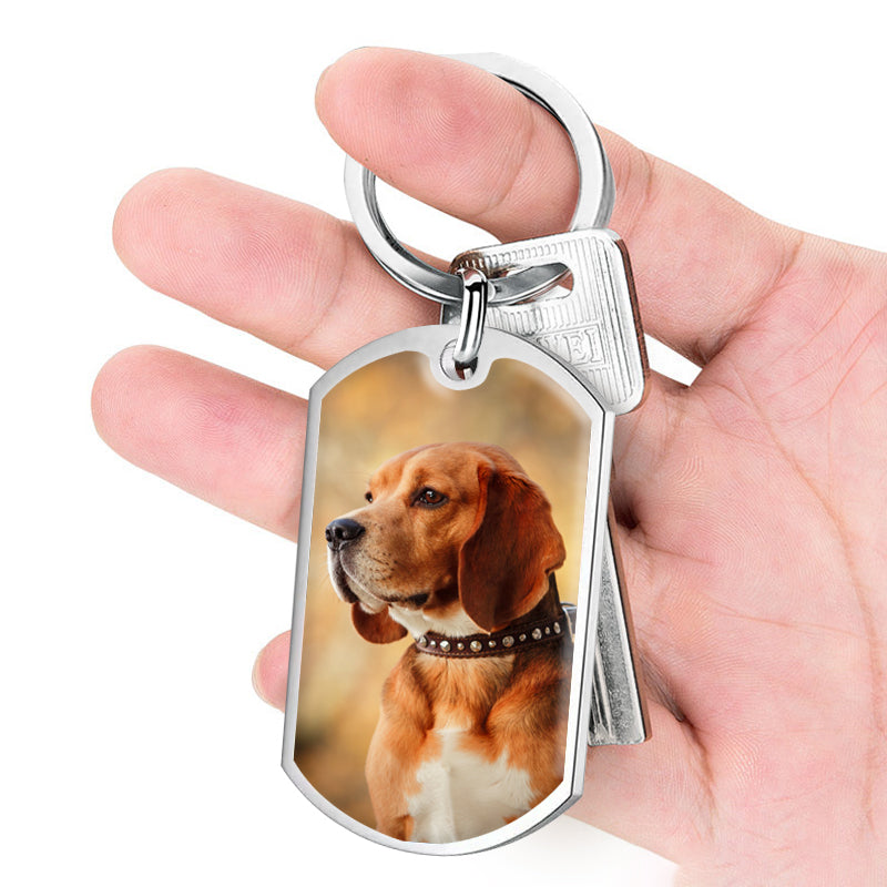 Custom Photo If Love Alone Could Have Saved You-Memorial Personalized Custom Keychain - Sympathy Gift For Pet Owners, Pet Lovers