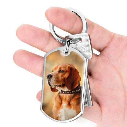 Custom Photo If Love Alone Could Have Saved You-Memorial Personalized Custom Keychain - Sympathy Gift For Pet Owners, Pet Lovers