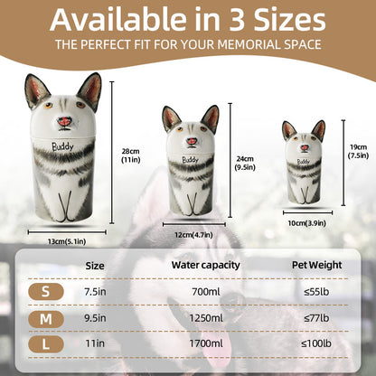 Custom Hand-Painted Ceramic Pet Urn-A Beautiful Tribute to Your Beloved Feline-Sympathy Gift For Pet Owners, Pet Lovers