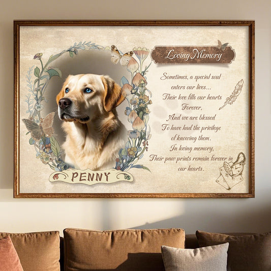 Custom Photo Loving Memory - Pets Personalized Custom Horizontal Poster - Sympathy Gift For Pet Owners, Pet Lovers