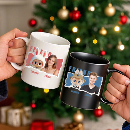 Custom Cuddle Monster Mug – Personalized Ugly-Cute Toy Cup with Photo & Name – Fun Collectible Gift for Friends, Grandchildren, Toy Lovers