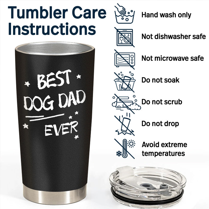 Custom Personalized “Best Dog Dad/Mom – Paw Fist Bump” 20oz Stainless Steel Tumbler – Perfect Gift for Dog & Cat Parents, Pet Lovers
