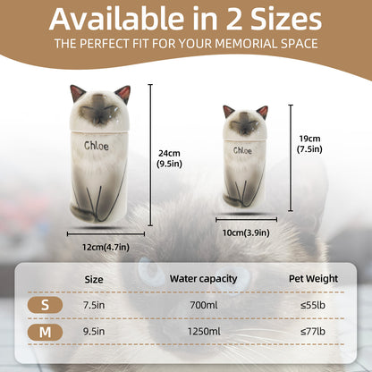 Custom Ceramic Pet Memorial Urn - A Stunning Tribute to Your Furry Loved One-Sympathy Gift For Pet Owners, Pet Lovers