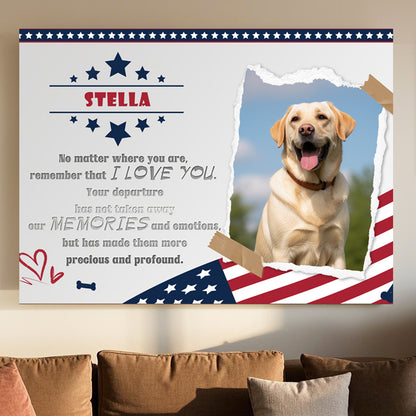 Custom Photo Remember That I love You- Pets Personalized Custom Horizontal Poster/Canvas - Sympathy Gift For Pet Owners, Pet Lovers