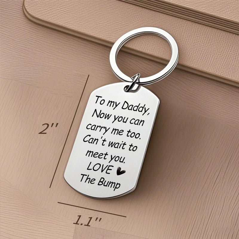 Custom Photo To Daddy Now You Can Carry Me Too– Personalized Keepsake Gift for Expectant Dads, New Fathers, and Baby Announcements