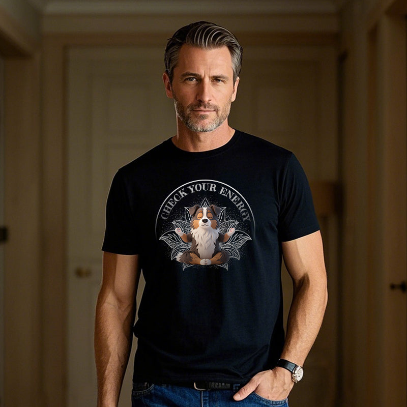 Custom Check Your Energy. - Pet Personalized Custom Unisex T-shirt - Gift For Pet Owners, Pet Lovers, Yoga Lovers