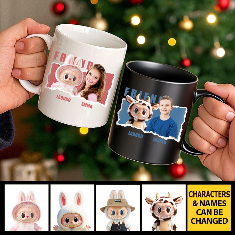 Custom Cuddle Monster Mug – Personalized Ugly-Cute Toy Cup with Photo & Name – Fun Collectible Gift for Friends, Grandchildren, Toy Lovers