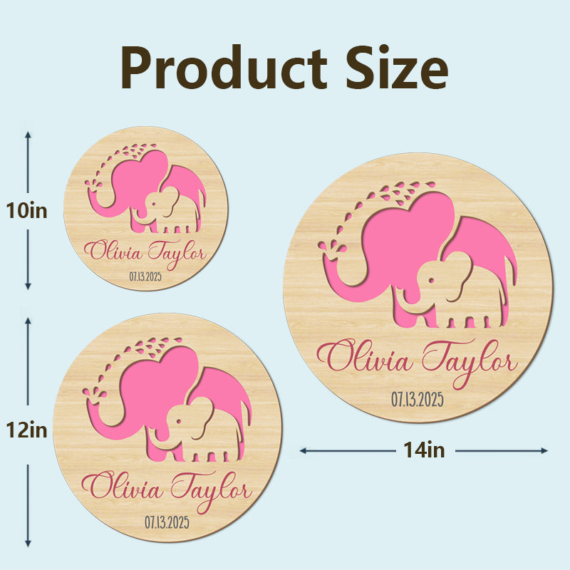 Custom Baby Name Plaque – Personalized Name and Birth Date Hanging Sign - Gift for the Nursery or Baby Shower