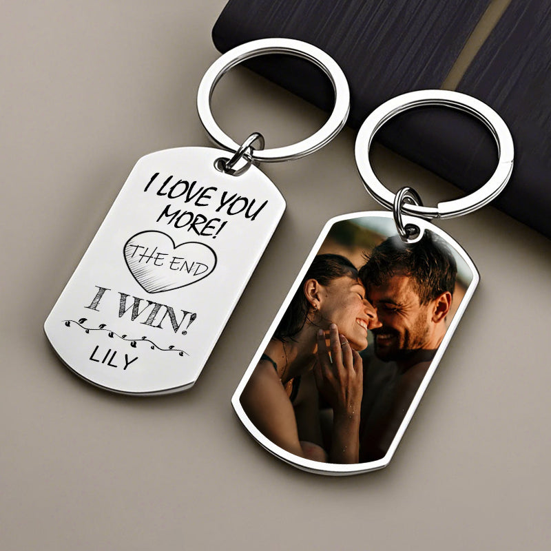 Custom Photo I Love You More – Personalized Keepsake Gift for Couples, Anniversaries, and Valentine’s Day