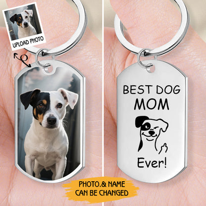Custom Photo Best Dog/Cat Parents – Funny Personalized Pet Keychain – Gift for Dog & Cat Lovers