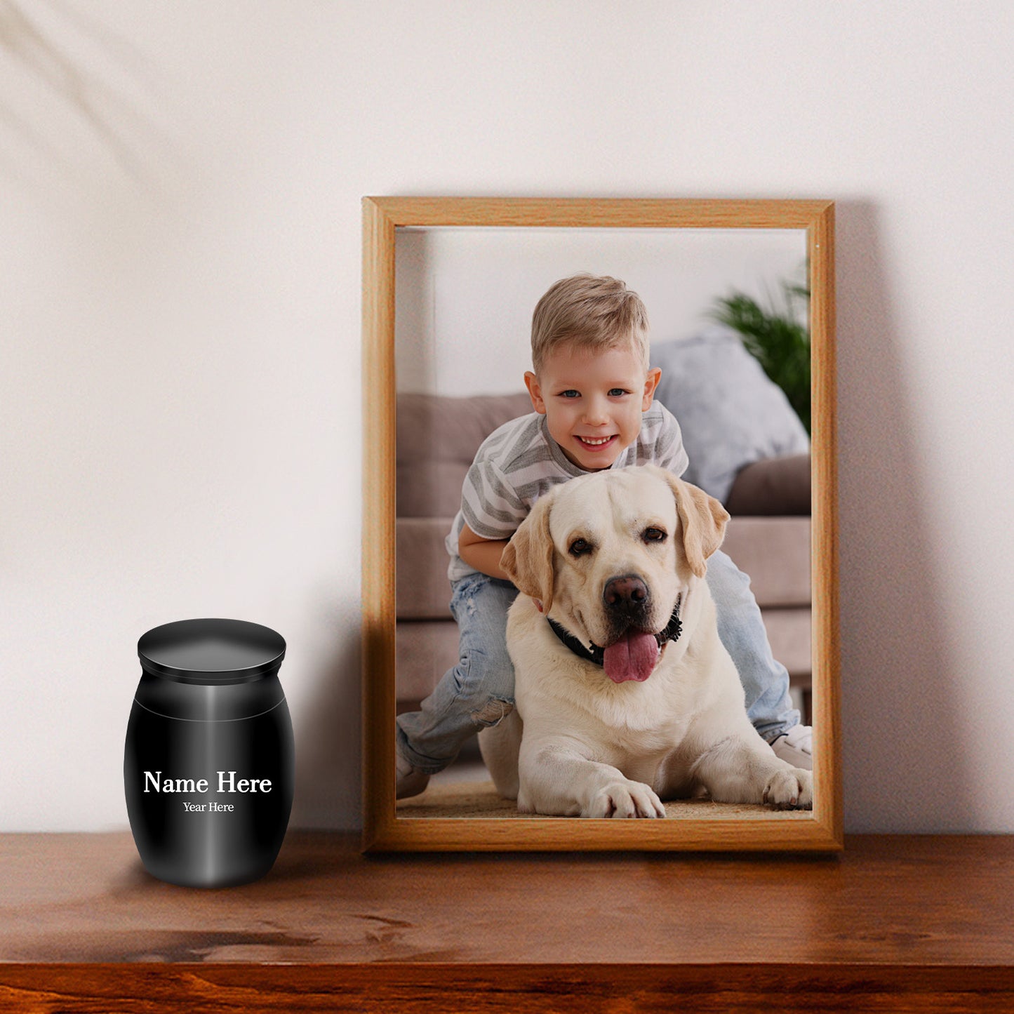 Mini Pet Memorial Stainless Steel Urns- Sapphire Blue