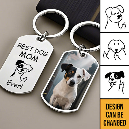 Custom Photo Best Dog/Cat Parents – Funny Personalized Pet Keychain – Gift for Dog & Cat Lovers