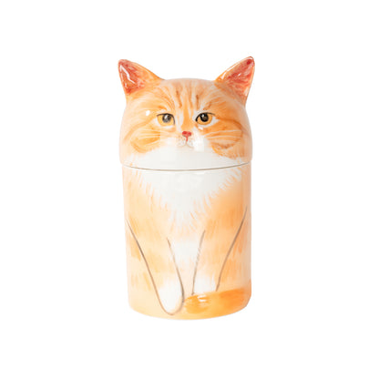 Personalized Cat Urn with Open/Closed Eyes