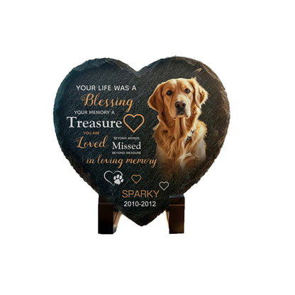 Pet Memorial Heart-shaped Stone Custom