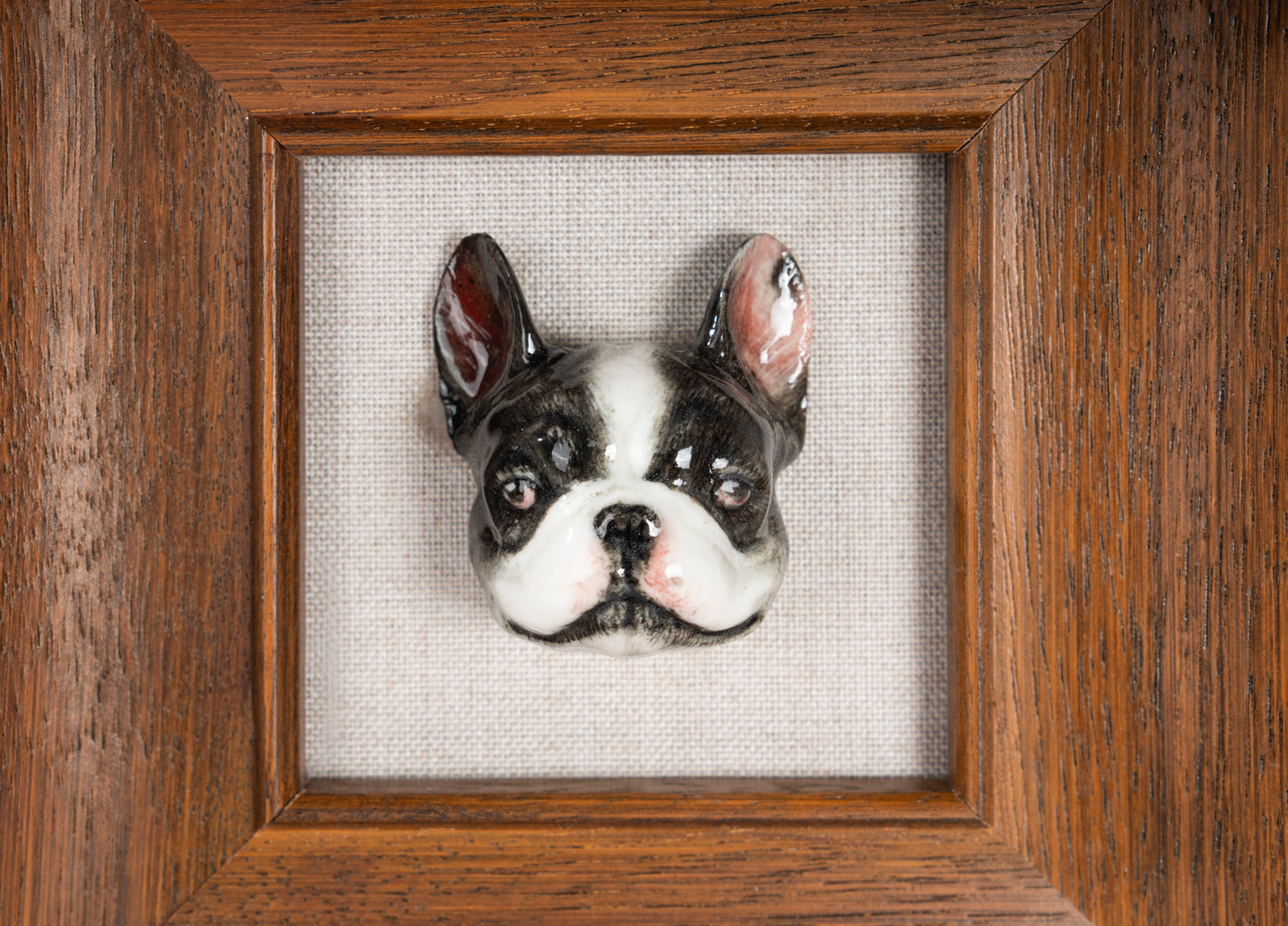 Hand-Sculpted Pet Portrait Ceramic Frame