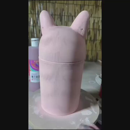 Custom Ceramic Pet Urn with Hand-Painted Details - Honor Your Beloved Pet-Sympathy Gift For Pet Owners, Pet Lovers